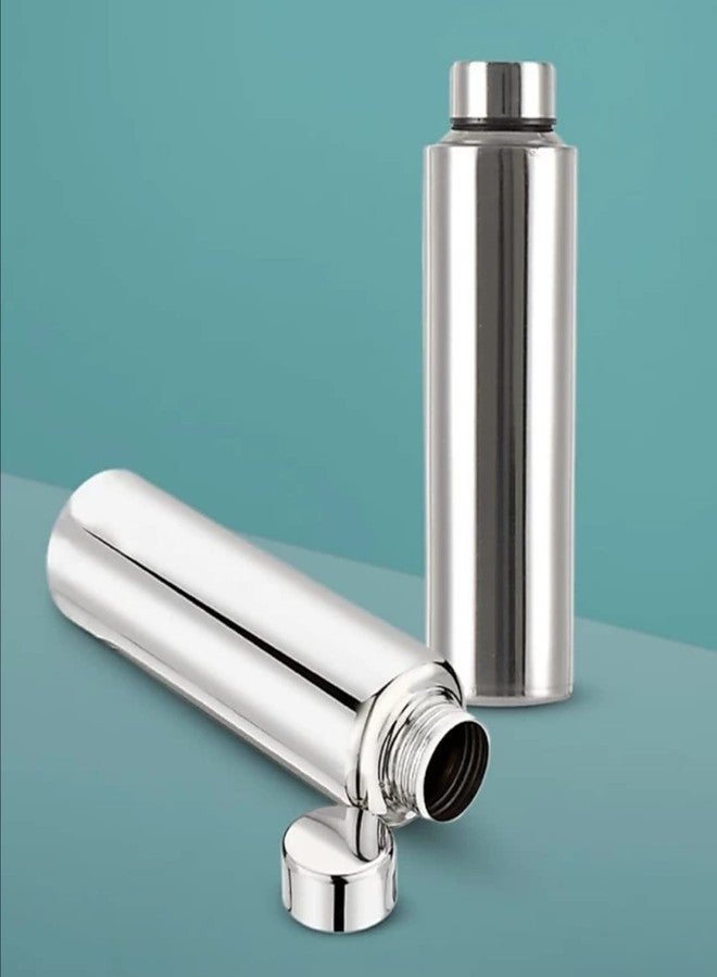 DARAZ مجموعة زجاجات مياه داراز من الفولاذ المقاوم للصدأ، 3 قطع، سعة كل زجاجة 1 لتر، فضية اللون، عصرية، مانعة للتسرب، قابلة لإعادة الاستخدام، مناسبة للنادي الرياضي، المكتب، المنزل، ركوب الدراجات، والرياضات الأخرى، سعة 1000 مل، مصنوعة من الفولاذ المقاوم للصدأ - Image 1